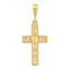 Laser Cut Charm in 14K Yellow Gold, 38mm Textured - Sophia Jewelers