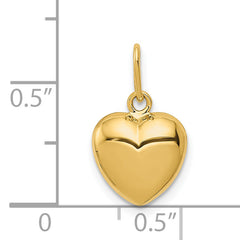 14K Polished Puffed Heart Pendant
