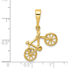 14Kt Yellow Gold Polished Bicycle Pendant