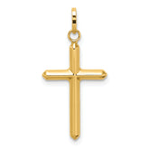 14k Polished Hollow Latin Cross Charm