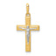 14K Two-tone Crucifix Pendant