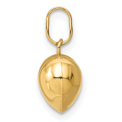 14k Polished Puffed Heart Charm
