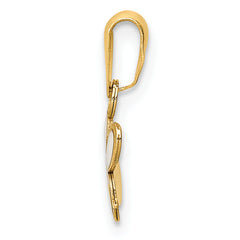 14k Enamel Bumble Bee Pendant