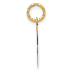 14K Yellow Gold Initial F Charm