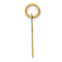14K Yellow Gold Initial N Charm