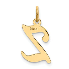 14K Yellow Gold Initial Z Charm