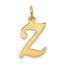 14KY Script Letter Z Initial Charm