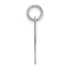 14K White Gold Initial T Charm
