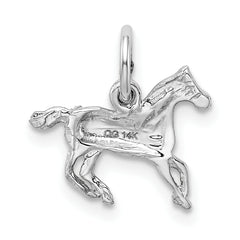 14K White Gold Horse Charm
