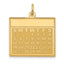 14k Wednesday the First Day Calendar Pendant