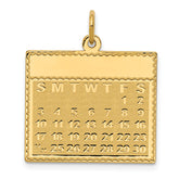 14k Friday the First Day Calendar Pendant