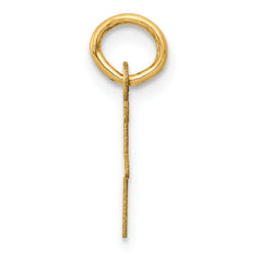 14K Small Slanted Block Initial F Charm