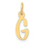 14k Small Slanted Block Letter G Initial Charm