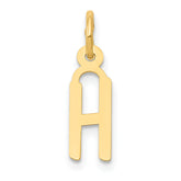 14k Small Slanted Block Letter H Initial Charm