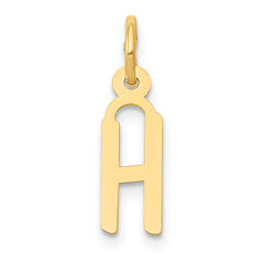 14k Small Slanted Block Letter H Initial Charm
