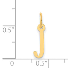 14K Small Slanted Block Initial J Charm