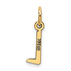 14K Small Slanted Block Initial L Charm