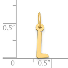 14K Small Slanted Block Initial L Charm