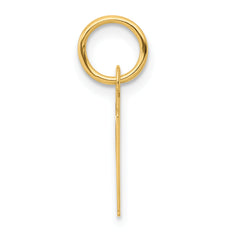 14K Small Slanted Block Initial N Charm