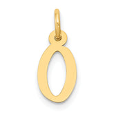 14k Small Slanted Block Letter O Initial Charm