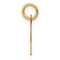 14K Small Slanted Block Initial R Charm