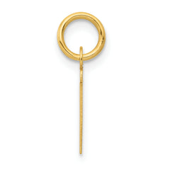 14K Small Slanted Block Initial T Charm