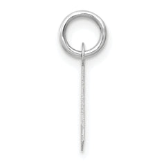 14K White Gold Small Slanted Block Letter A Initial Charm