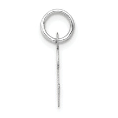 14K White Gold Small Slanted Block Letter C Initial Charm