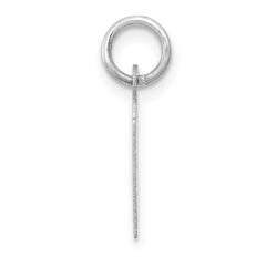 14K White Gold Small Slanted Block Initial H Char