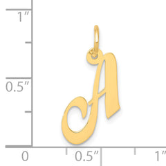 14K Small Fancy Script Letter A Initial Charm