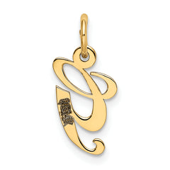 14K Small Fancy Script Initial G Charm