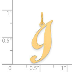 14K Small Fancy Script Initial I Charm