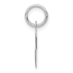 14K White Gold Small Fancy Script Letter C Initial Charm