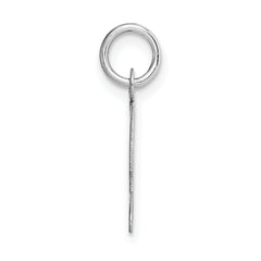 14K White Gold Small Fancy Script Initial L Charm