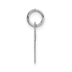 14K White Gold Small Fancy Script Initial S Charm