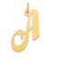 14K Medium Fancy Script Letter A Initial Charm