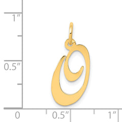 14K Medium Fancy Script Initial O Charm