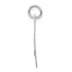 14K White Gold Medium Fancy Script Letter A Initial Charm