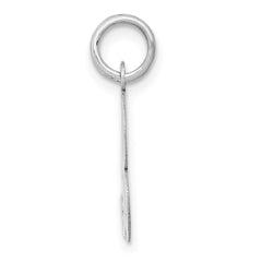 14K White Gold Medium Fancy Script Letter B Initial Charm