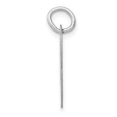 14K White Gold Medium Fancy Script Letter C Initial Charm