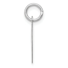 14K White Gold Medium Fancy Script Letter D Initial Charm