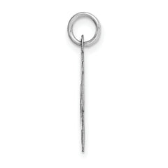 14K White Gold Medium Fancy Script Initial L Char