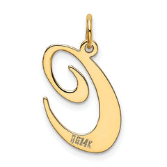 14K Large Fancy Script Letter C Initial Charm