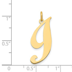 14K Large Fancy Script Initial I Charm