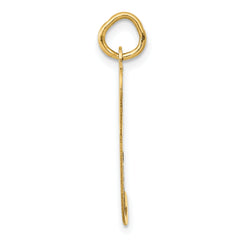 14K Large Fancy Script Initial P Charm