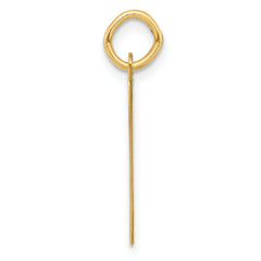 14K Large Fancy Script Initial V Charm