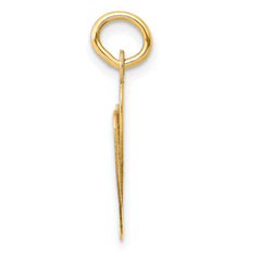 14K Large Fancy Script Initial W Charm