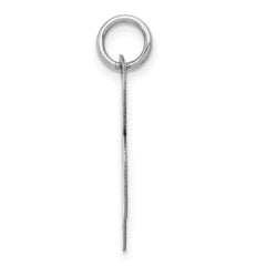 14K White Gold Large Fancy Script Letter B Initial Charm