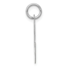 14K White Gold Large Fancy Script Letter C Initial Charm