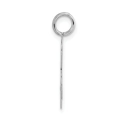 14K White Gold Large Fancy Script Initial R Charm